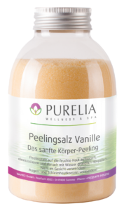 Flasche PURELIA Peeling Salz Vanille 650g